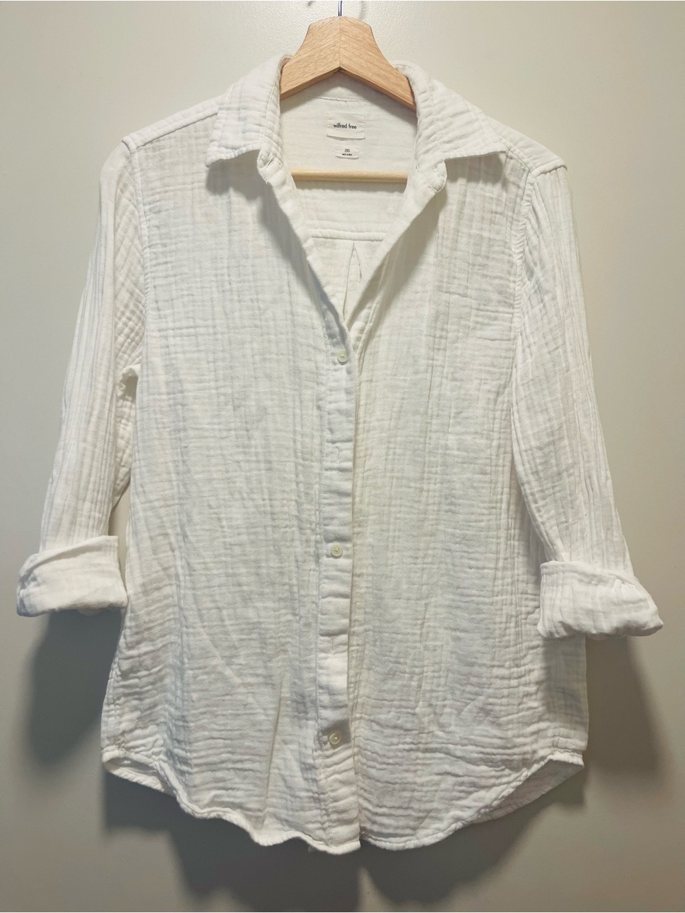 Aritzia Wilfred Free Gauze / Muslin Oversized Button down long sleeve Shirt XS